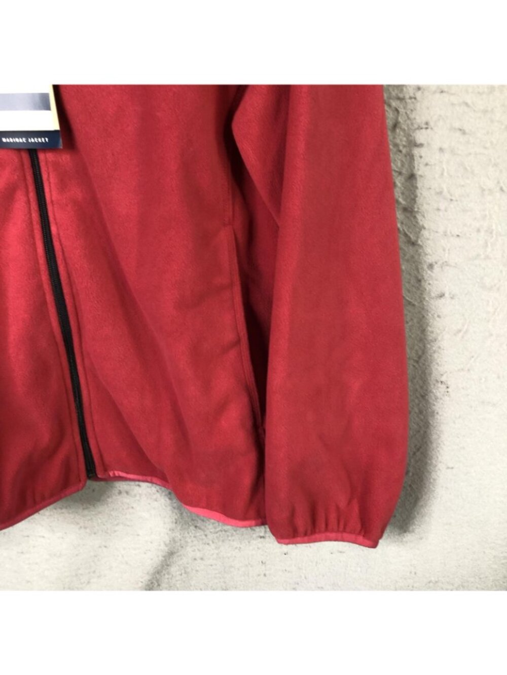 Lands' End Jacket Womens 1X Red Fleece Marinac WindCheck Zip Water Resistant - Picture 11 of 16